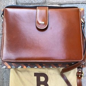Bally Leather Vintage Burgundy Shoulder Bag